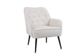 Modern Mid Century Chair Linen Sherpa Armchair For Living Room Bedroom Office Easy Assemble Beige Beige Foam Linen