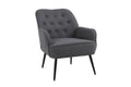 Modern Mid Century Chair Linen Sherpa Armchair For Living Room Bedroom Office Easy Assemble Dark Grey Dark Gray Primary Living Space Foam Linen