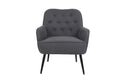 Modern Mid Century Chair Linen Sherpa Armchair For Living Room Bedroom Office Easy Assemble Dark Grey Dark Gray Primary Living Space Foam Linen