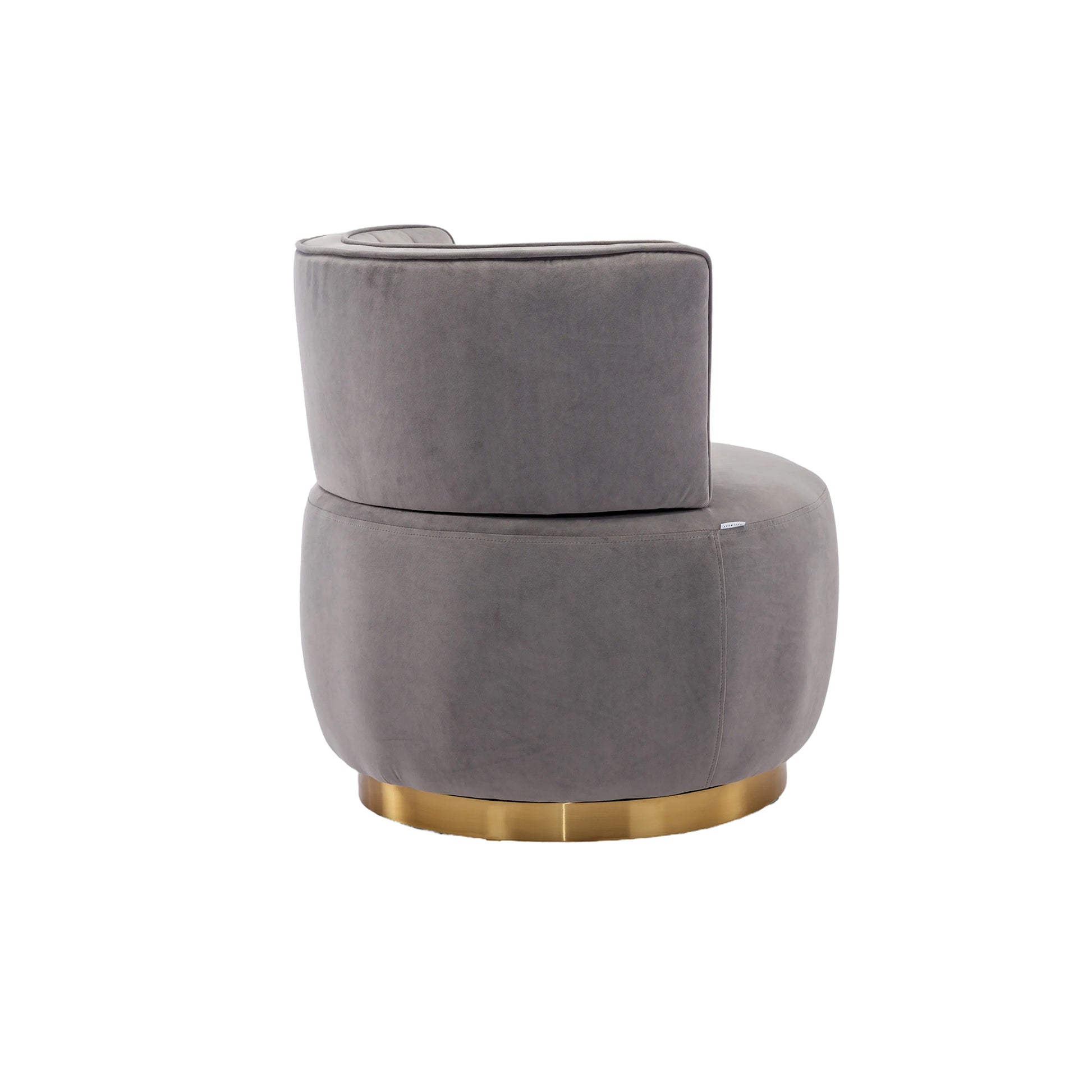 Coolmore 360 Degree Swivel Cuddle Barrel Accent Sofa Chairs, Round Armchairs With Wide Upholstered, Fluffy Velvet Fabric Chair For Living Room, Bedroom, Office, Waiting Rooms Gray Foam Velvet