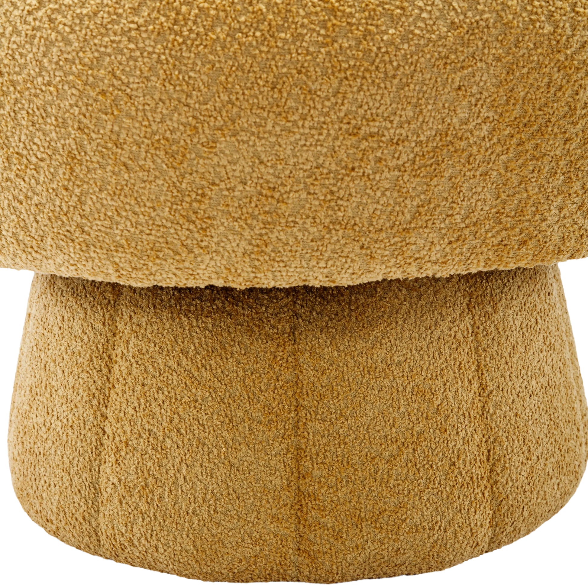 360 Degree Swivel Cuddle Barrel Accent Chairs, Round Armchairs With Wide Upholstered, Fluffy Fabric Chair For Living Room, Bedroom, Office, Waiting Rooms Yellow Foam Boucle