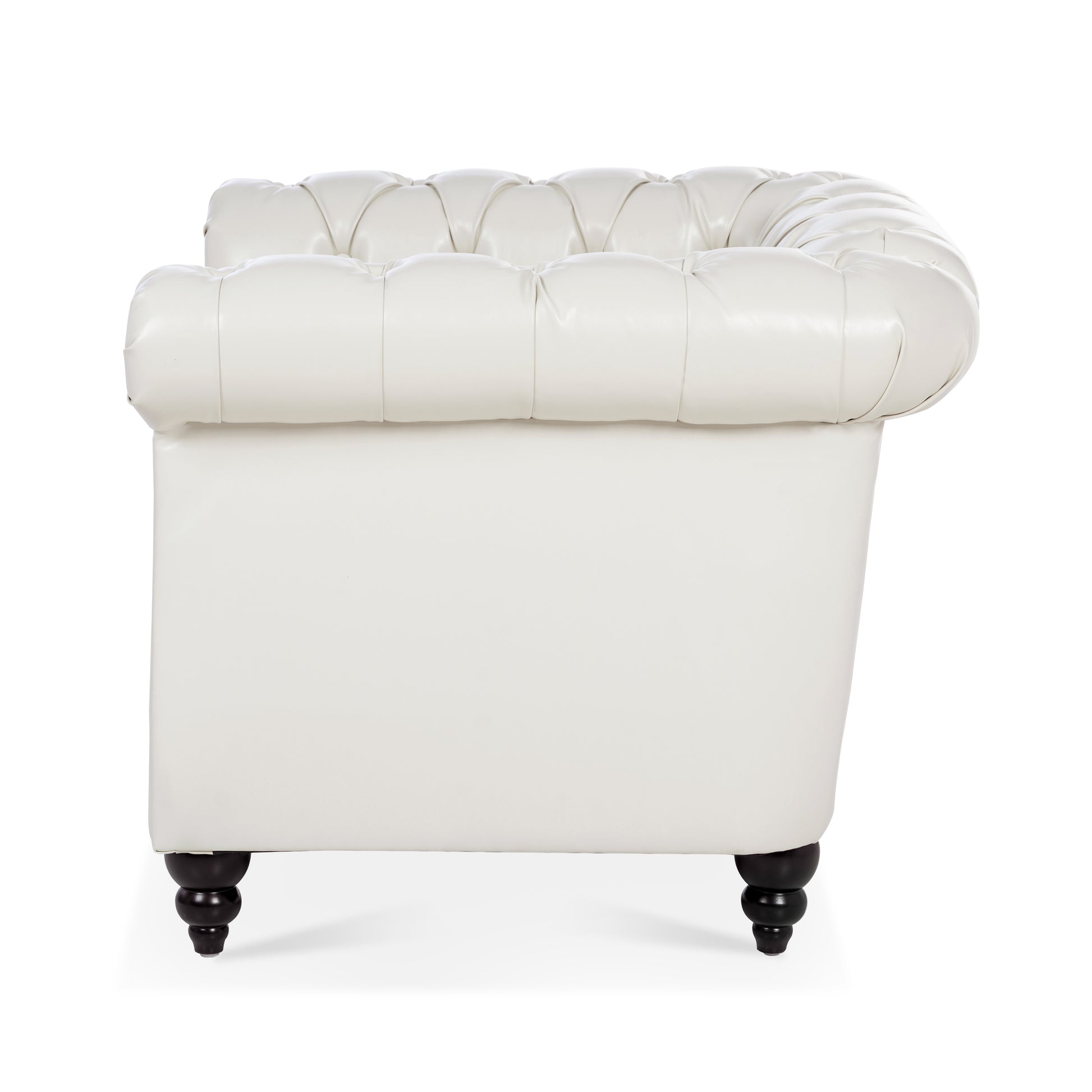 1 Seater Sofa For Living Room White Pu
