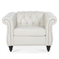1 Seater Sofa For Living Room White Pu