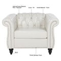 1 Seater Sofa For Living Room White Pu