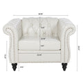 1 Seater Sofa For Living Room White Pu