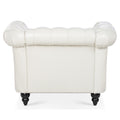 1 Seater Sofa For Living Room White Pu