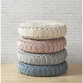 Poly Chenille Round Floor Pillow Cushion Blush Polyester