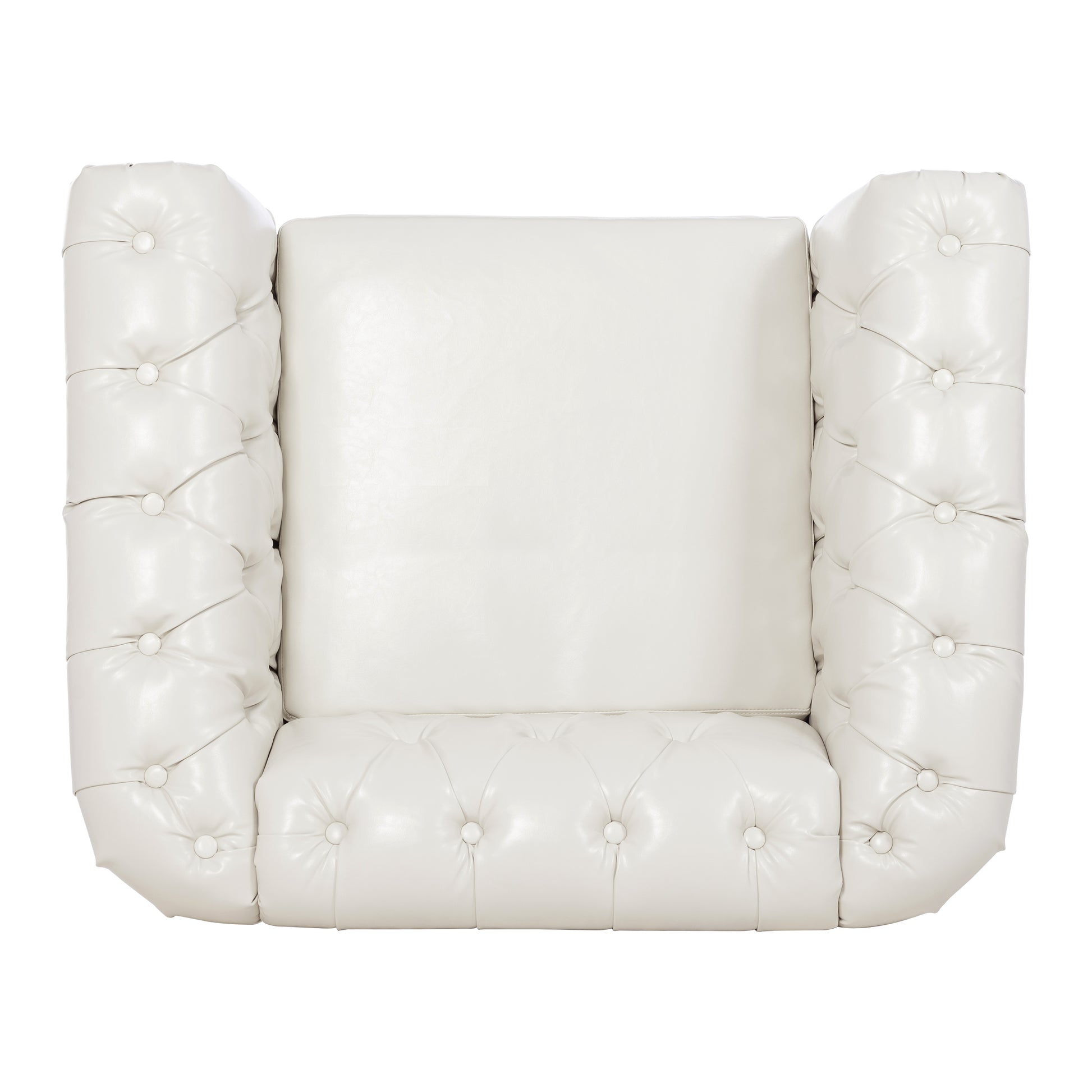 1 Seater Sofa For Living Room White Pu