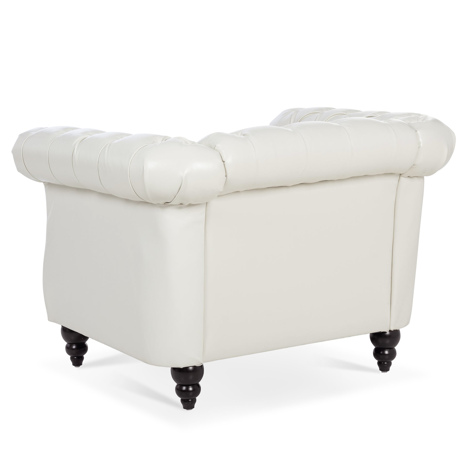 1 Seater Sofa For Living Room White Pu