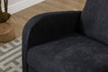 Coolmore Rocking Chair Upholstered Mid Century Modern Rocker Oversized Wingback Armchair For Living Room Black Linen