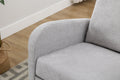 Coolmore Rocking Chair Upholstered Mid Century Modern Rocker Oversized Wingback Armchair For Living Room Light Gray Linen