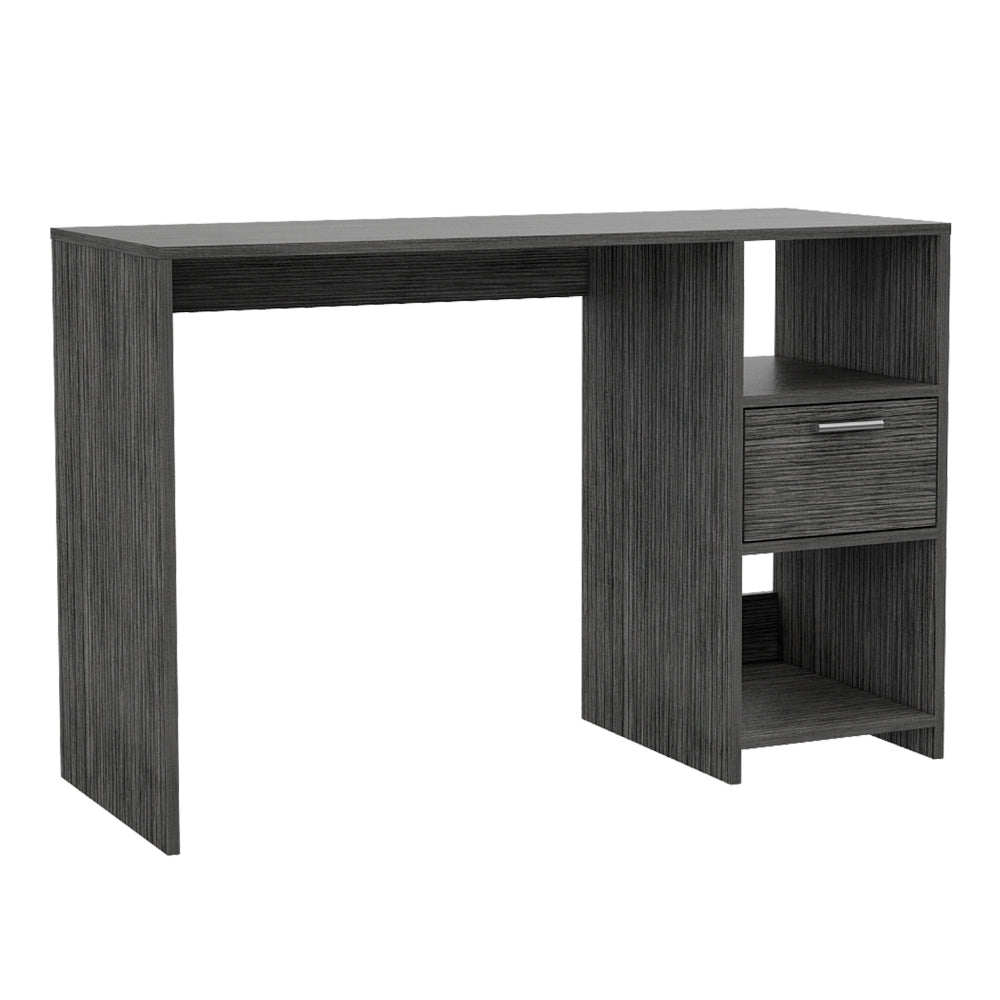 Covington 2 Shelf 1 Drawer Writing Desk Smokey Oak Brown Engineered Wood