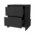 Ralston 2 Drawer Nightstand In Black Black Engineered Wood