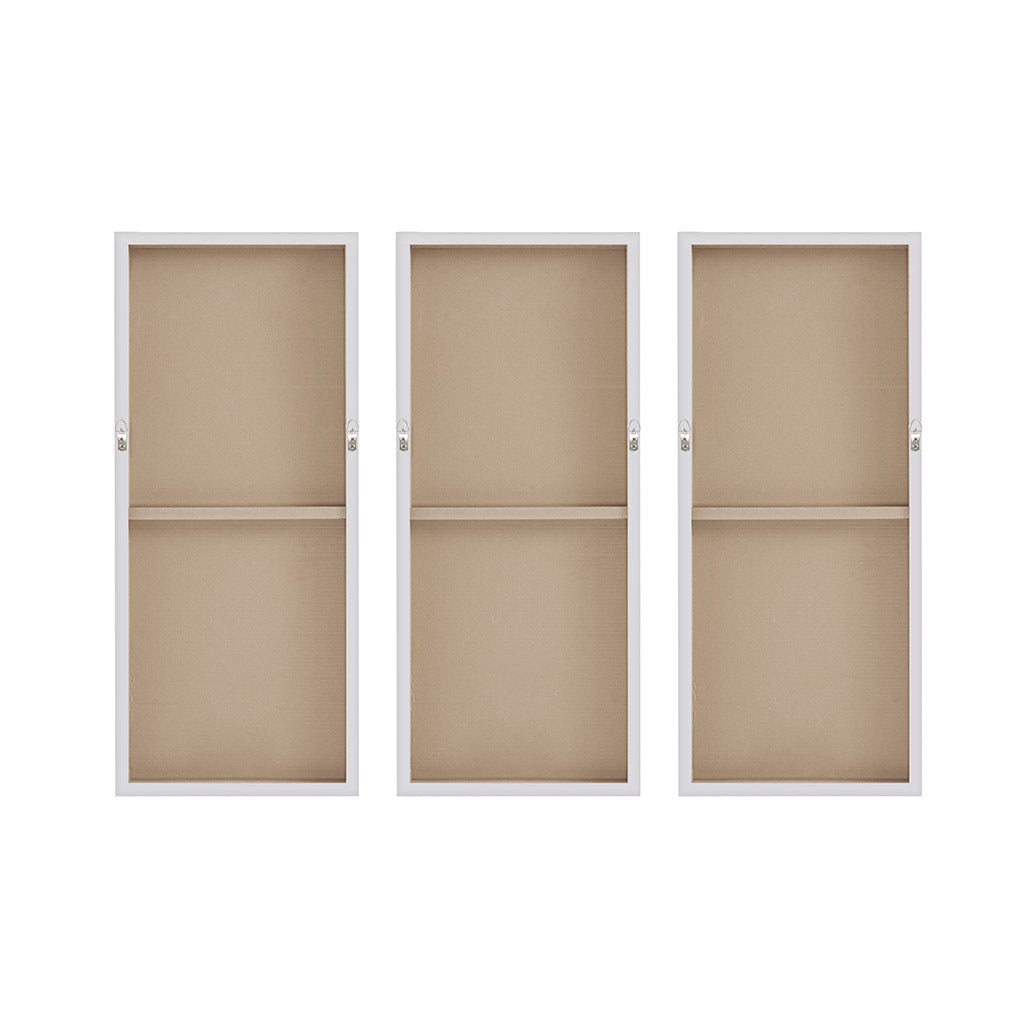Gold Foil Abstract 3 Piece Canvas Wall Art Set Taupe Mdf
