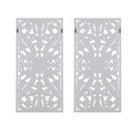 Distressed Carved Wood 2 Piece Wall Decor Set White Mdf