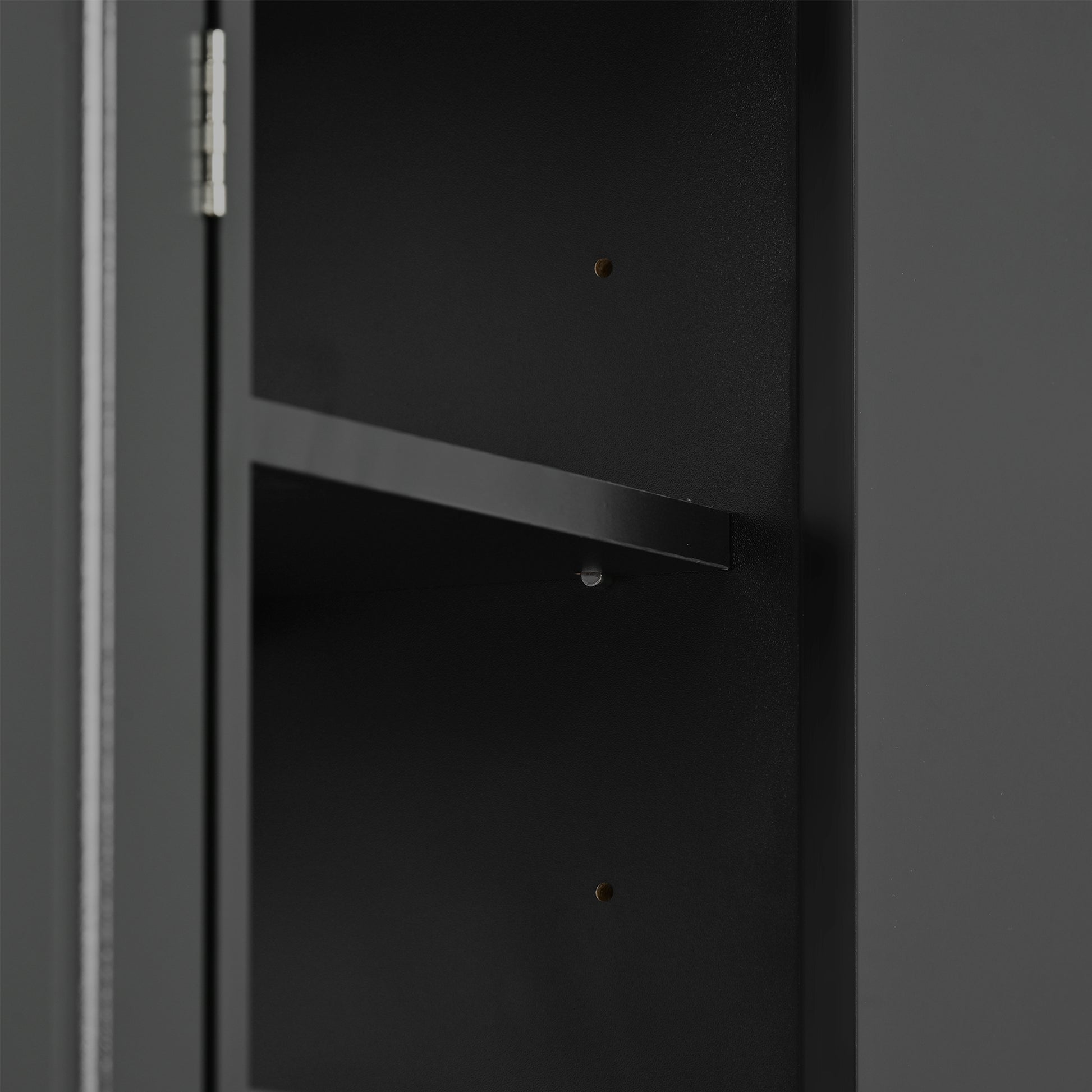 Sleek And Modern Shoe Cabinet With Adjustable Shelves, Minimalist Shoe Storage Organizer With Sturdy Top Surface, Space Saving Design Side Board For Various Sizes Of Items, Black Square 3 4 Spaces