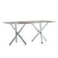 Large Modern Minimalist Rectangular Dining Table Suitable For 6 8 People, Equipped With A 0.39