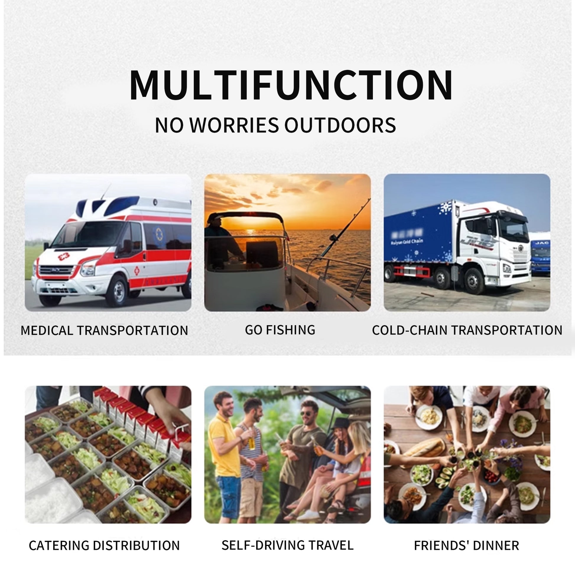 Khaki Color Ice Cooler Box 65Qt Camping Ice Chest Beer Box Outdoor Fishing Cooler Khaki Abs Plastic