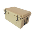 Khaki Color Ice Cooler Box 65Qt Camping Ice Chest Beer Box Outdoor Fishing Cooler Khaki Abs Plastic