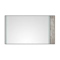 84X 48Inch Led Mirror Bathroom Vanity Mirror With Back Light, Wall Mount Anti Fog Memory Large Adjustable Vanity Mirrornatural Stone Decoration Decoration Follows Led Changes Matt Black Aluminium