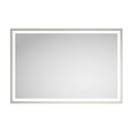 72In. W X 48In. H Oversized Rectangular Black Framed Led Mirror Anti Fog Dimmable Wall Mount Bathroom Vanity Mirror Hd Wall Mirror Kit For Gym And Dance Studio 48X 72Inches With Safety Ba Gold Aluminium