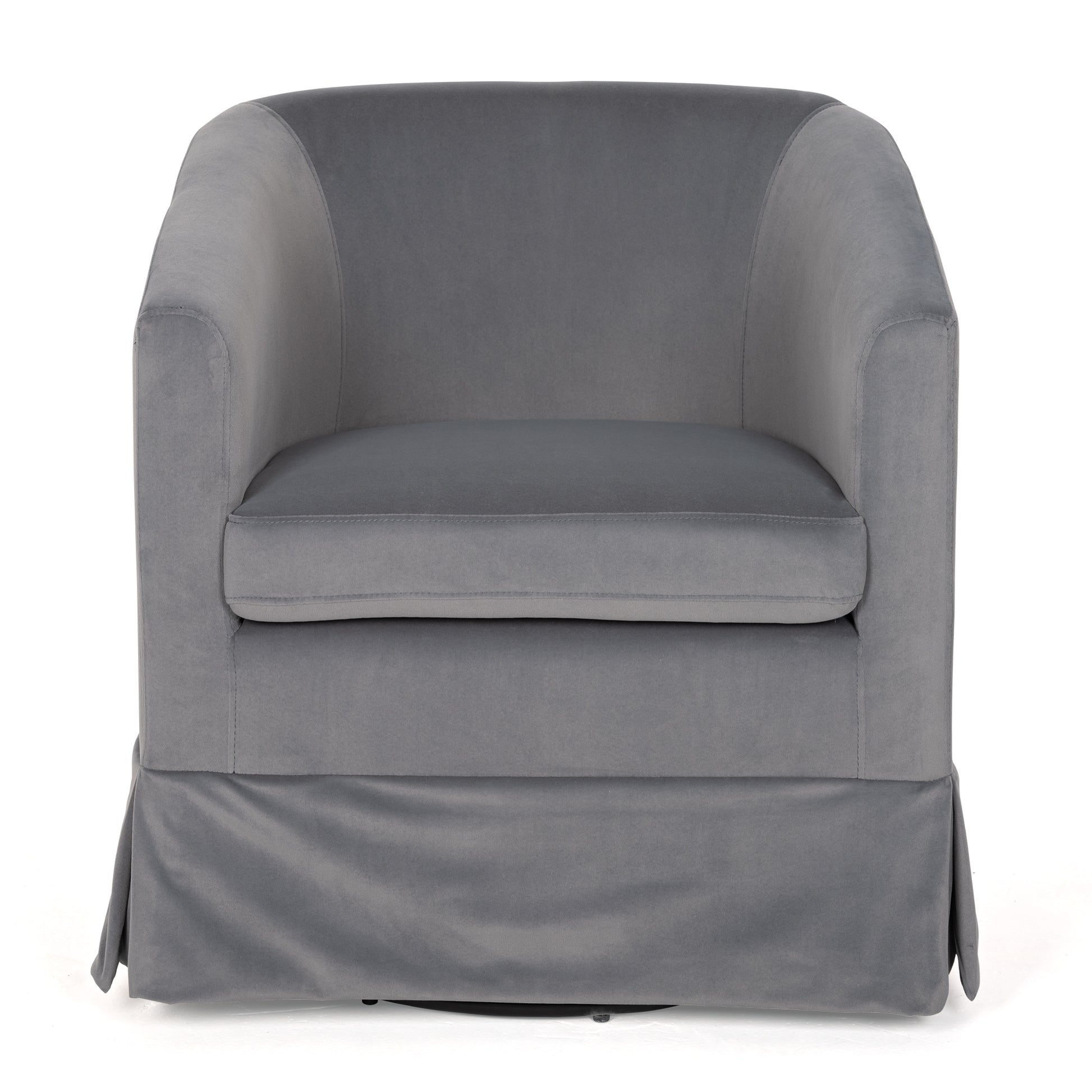 27.36" Wide Swivel Chair Gray Polyester