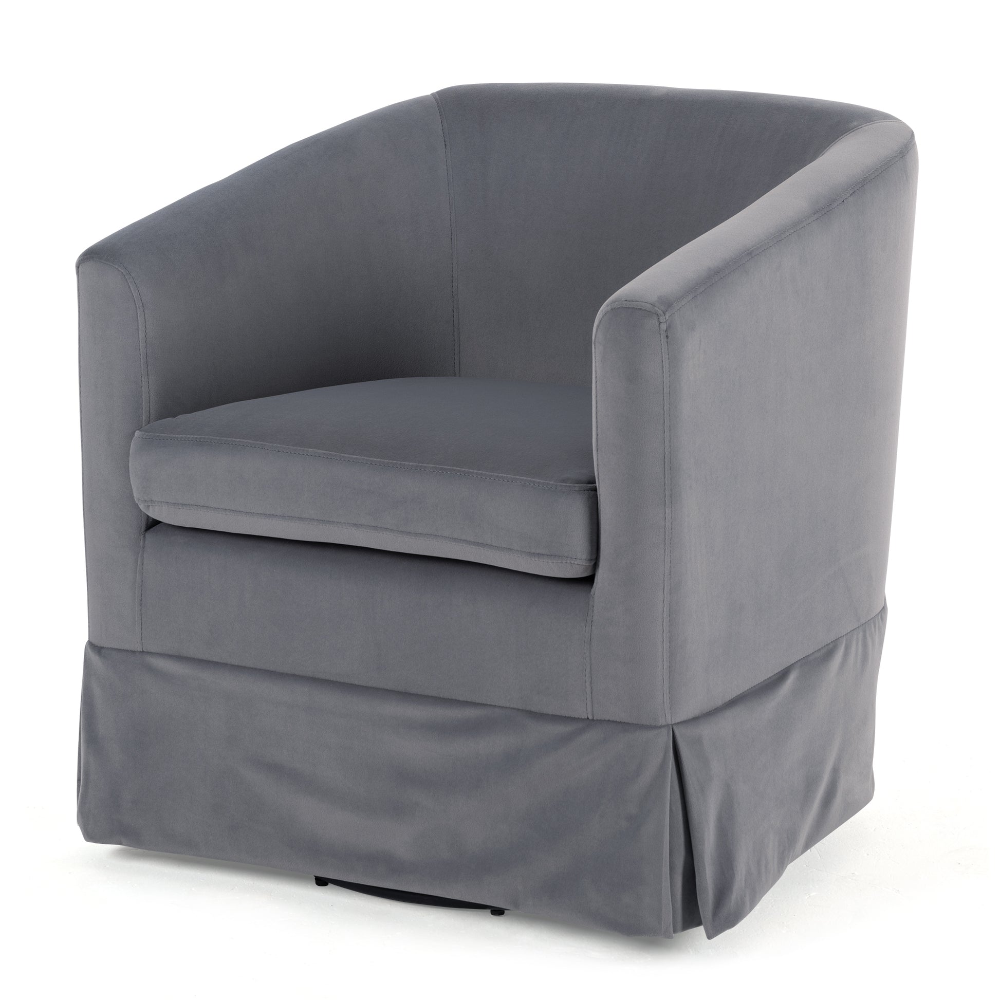 27.36" Wide Swivel Chair Gray Polyester