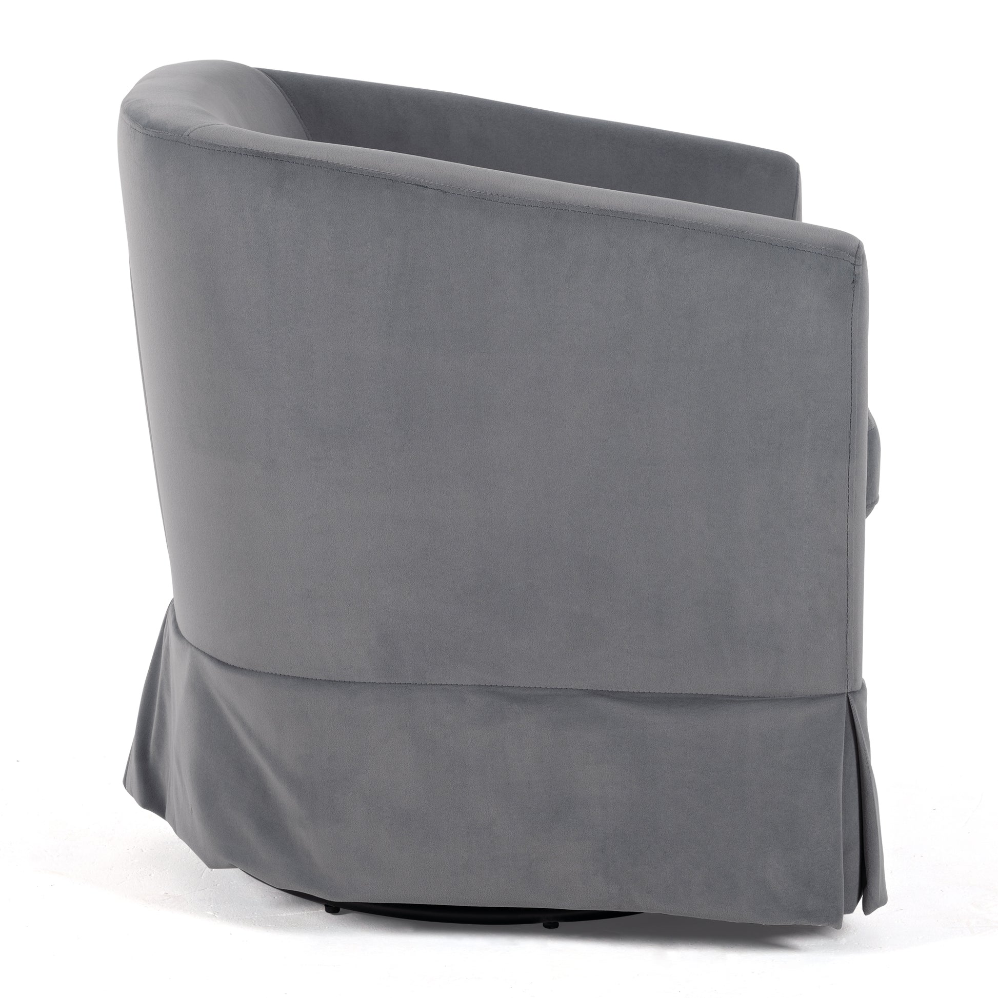 27.36" Wide Swivel Chair Gray Polyester