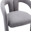 Coolmore Contemporary Designed Velvet Fabric Upholstered Accent Dining Chair Barrel Side Chairs Kitchen Armchair For Living Room Set Of 2 Gray Velvet Gray Foam Velvet