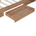 Queen Size Platform Bed With Headboard, Drawers, Shelves, Usb Ports And Sockets, Natural Natural Wood