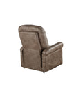 Classic Rolled Arm Power Lift Chair Recliner Heat, Adjustable Massage Plush Seating, High Grade Polyester Fabric Camel Foam Fabric