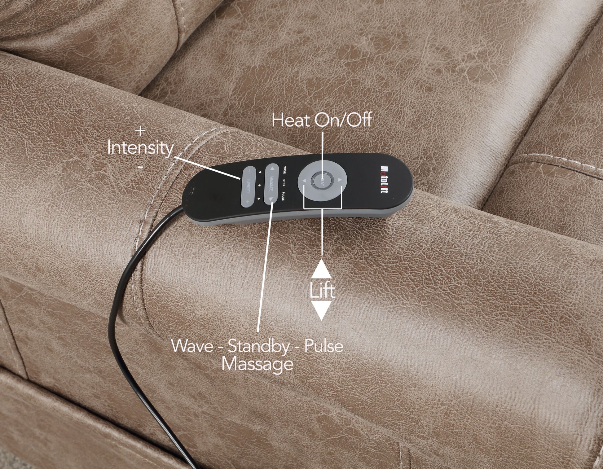 Classic Rolled Arm Power Lift Chair Recliner Heat, Adjustable Massage Plush Seating, High Grade Polyester Fabric Camel Foam Fabric