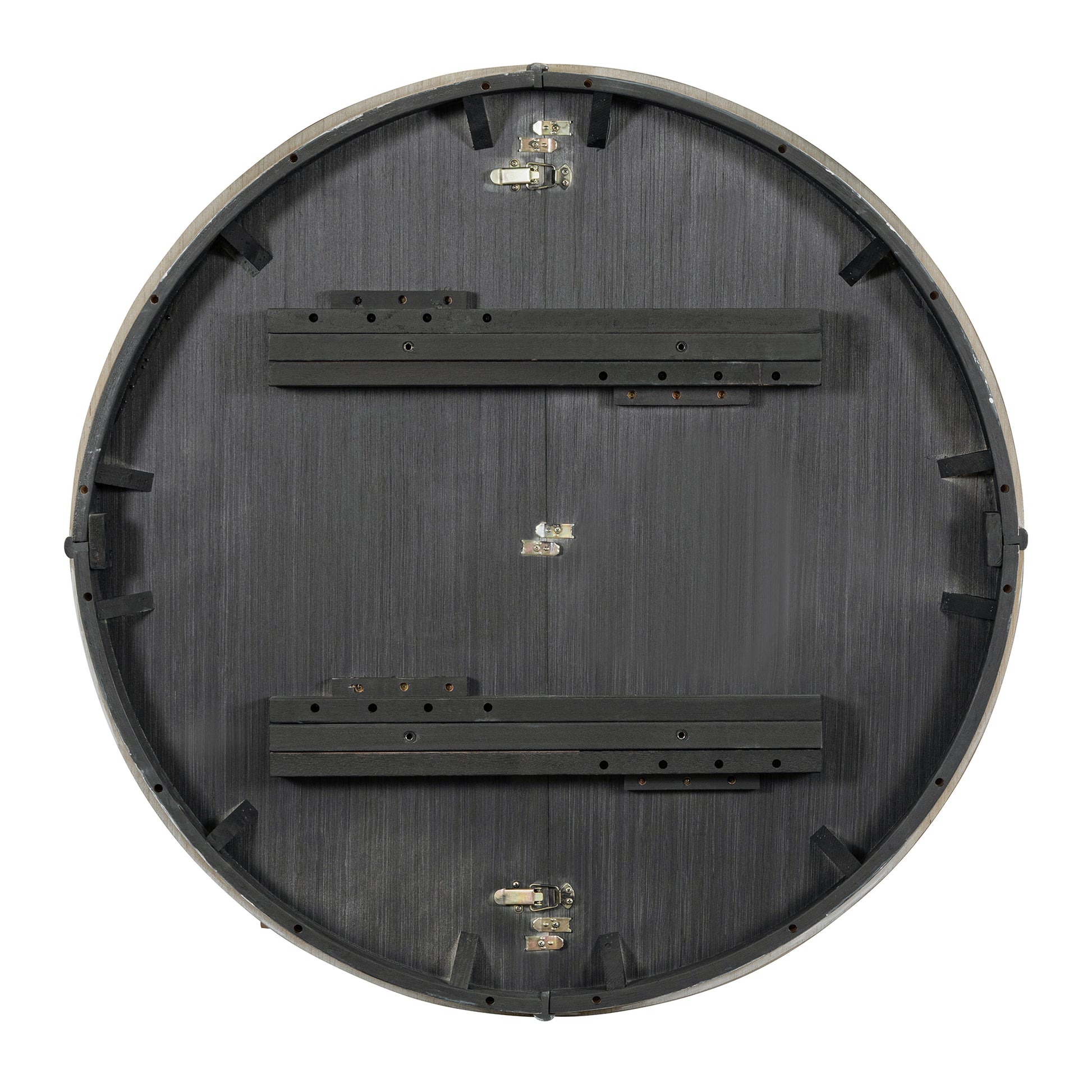 Farmhouse Dining Table Extendable Round Table For Kitchen, Dining Room Natural Wood Wash Natural Wood Wash Solid Wood Mdf