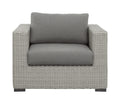 Outdoor Lounge Chair Chic Design, High Quality Materials Deep Cushions, Removable For Easy Storage Relaxation In Style And Comfort Light Gray Wicker