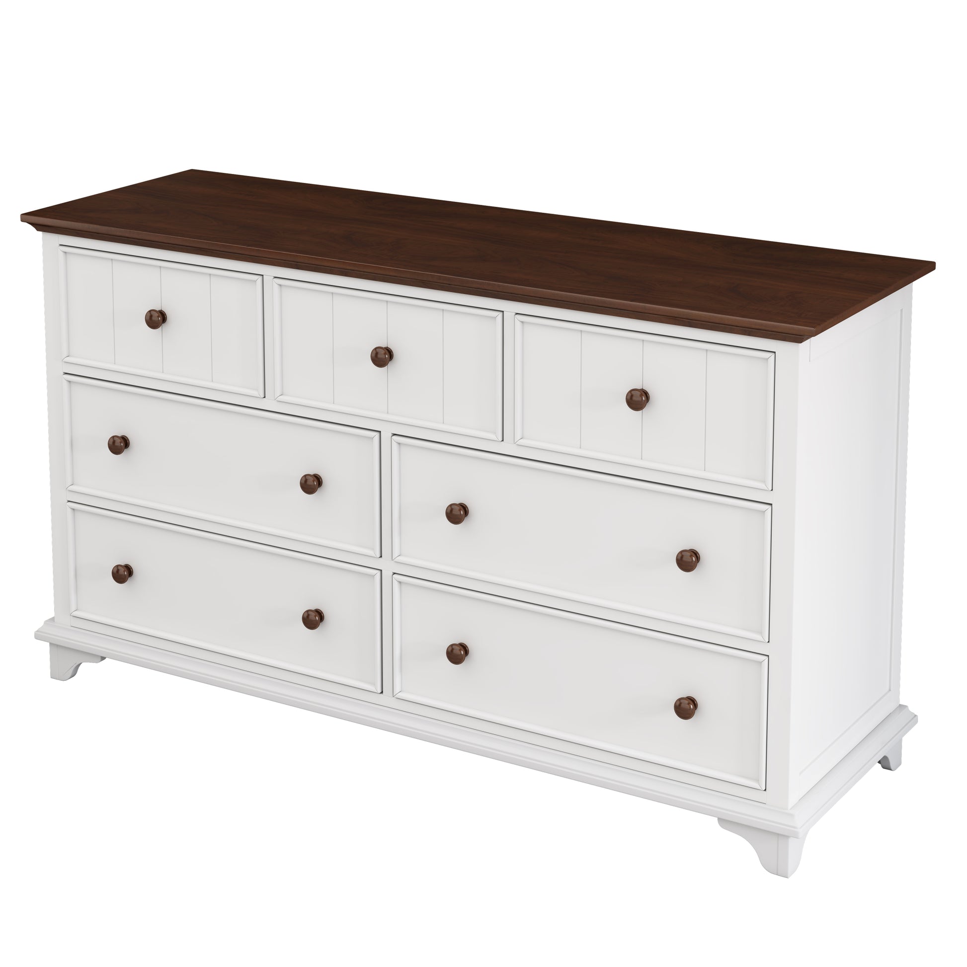 3 Pieces Wooden Captain Bedroom Set Twin Bed With Trundle, Nightstand And Dresser, White Walnut White Walnut Wood