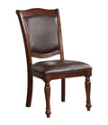 Luxurious Traditional Dining Chairs Brown Cherry Solid Wood Espressoseat Set Of 2Pc Side Chairs Turned Legs Kitchen Dining Room Cherry Brown Dining Room Traditional Dining Chairs Solid Back Solid