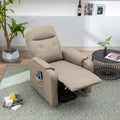 Massage Recliner Chair Electric Power Lift Chairs With Side Pocket, Adjustable Massage And Heating Function For Adults And Seniors, Olive Grey Grey Pu