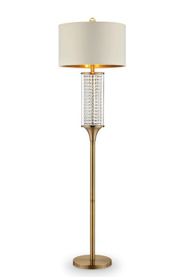62.25 Inch Pluviam Crystal Floor Lamp Multicolor Metal