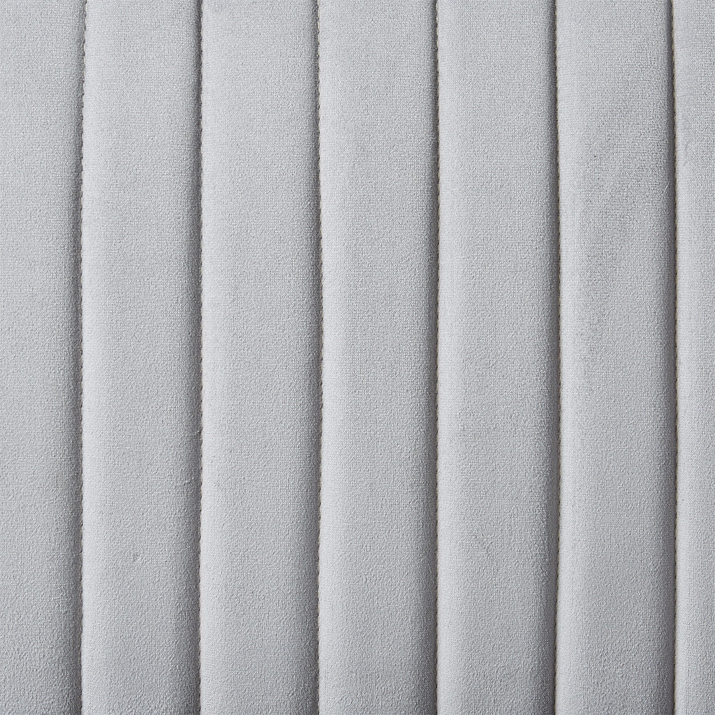 Upholstered Accent Chair Light Gray Polyester