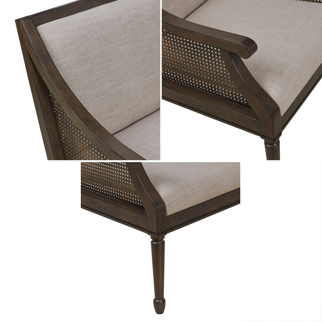 Accent Armchair Brown Polyester