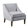 Upholstered Accent Chair Light Gray Polyester