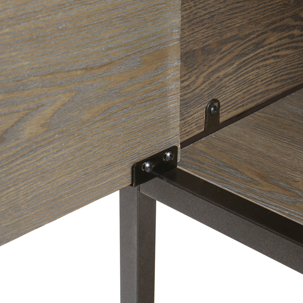 3 Shelf Bookcase With Storage Cabinet Grey Wood