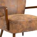 Coolmore Wood Frame Armchair, Modern Accent Chair Lounge Chair For Living Room Coffee Microsuede