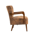 Coolmore Wood Frame Armchair, Modern Accent Chair Lounge Chair For Living Room Coffee Microsuede