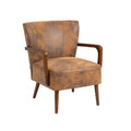 Coolmore Wood Frame Armchair, Modern Accent Chair Lounge Chair For Living Room Coffee Microsuede