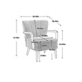 Coolmore Wood Frame Armchair, Modern Accent Chair Lounge Chair For Living Room Coffee Microsuede