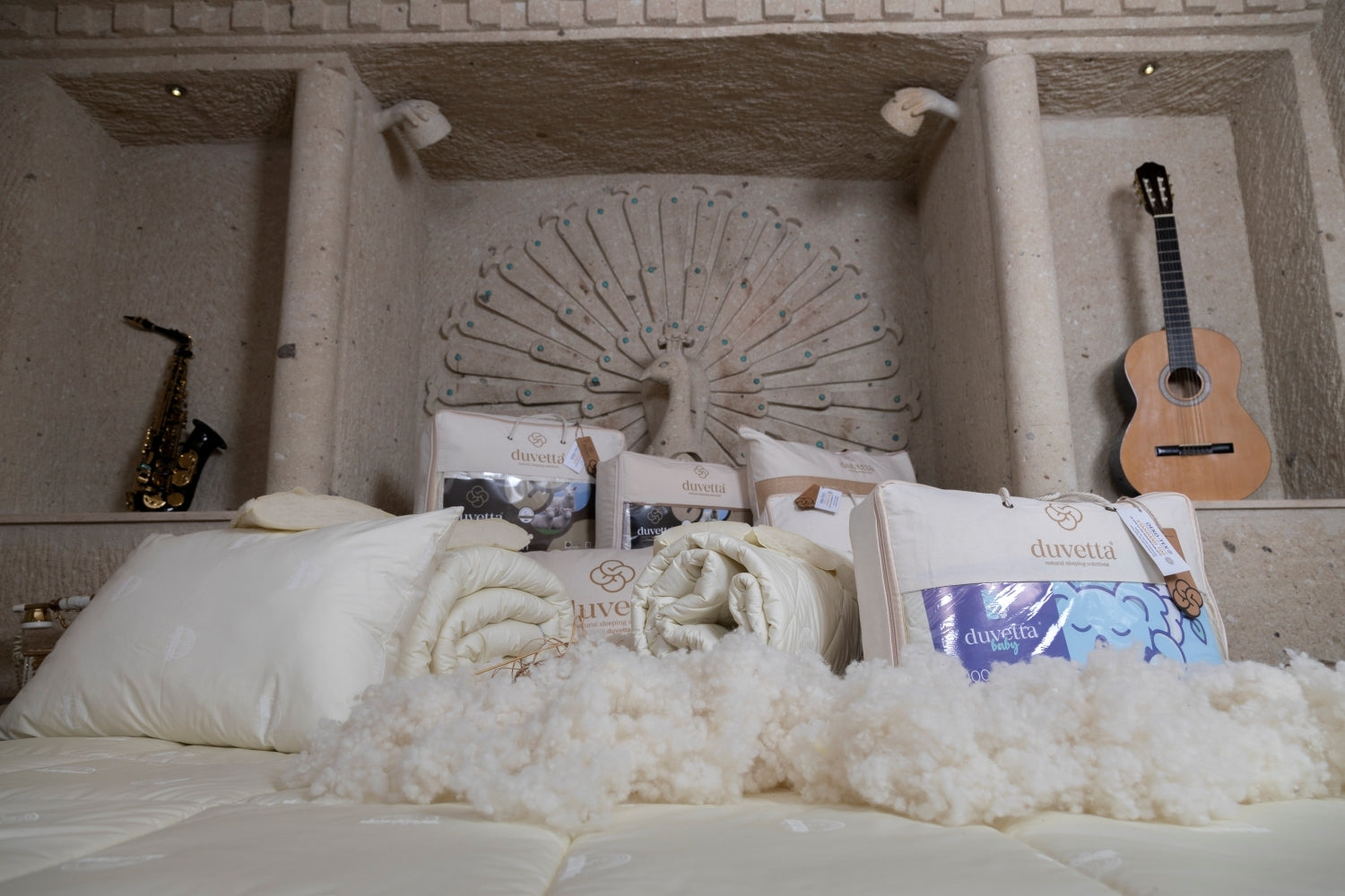Duvetta Wooly Queen Size Quilt Cream Wool