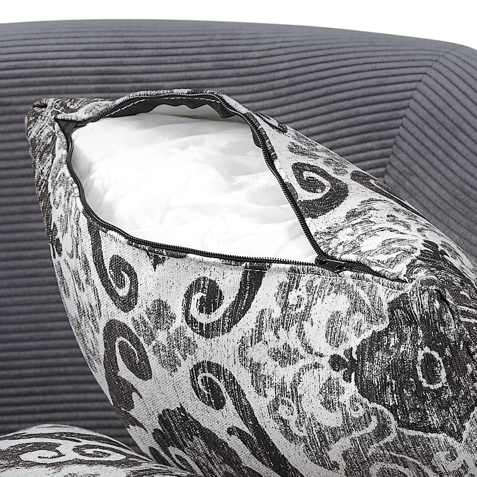 Swivel Accent Barrel Chair With 5 Movable Pillow 360 Degree Swivel Round Sofa Chair For Living Room,Bedroom, Hotel, Grey Grey Foam Corduroy