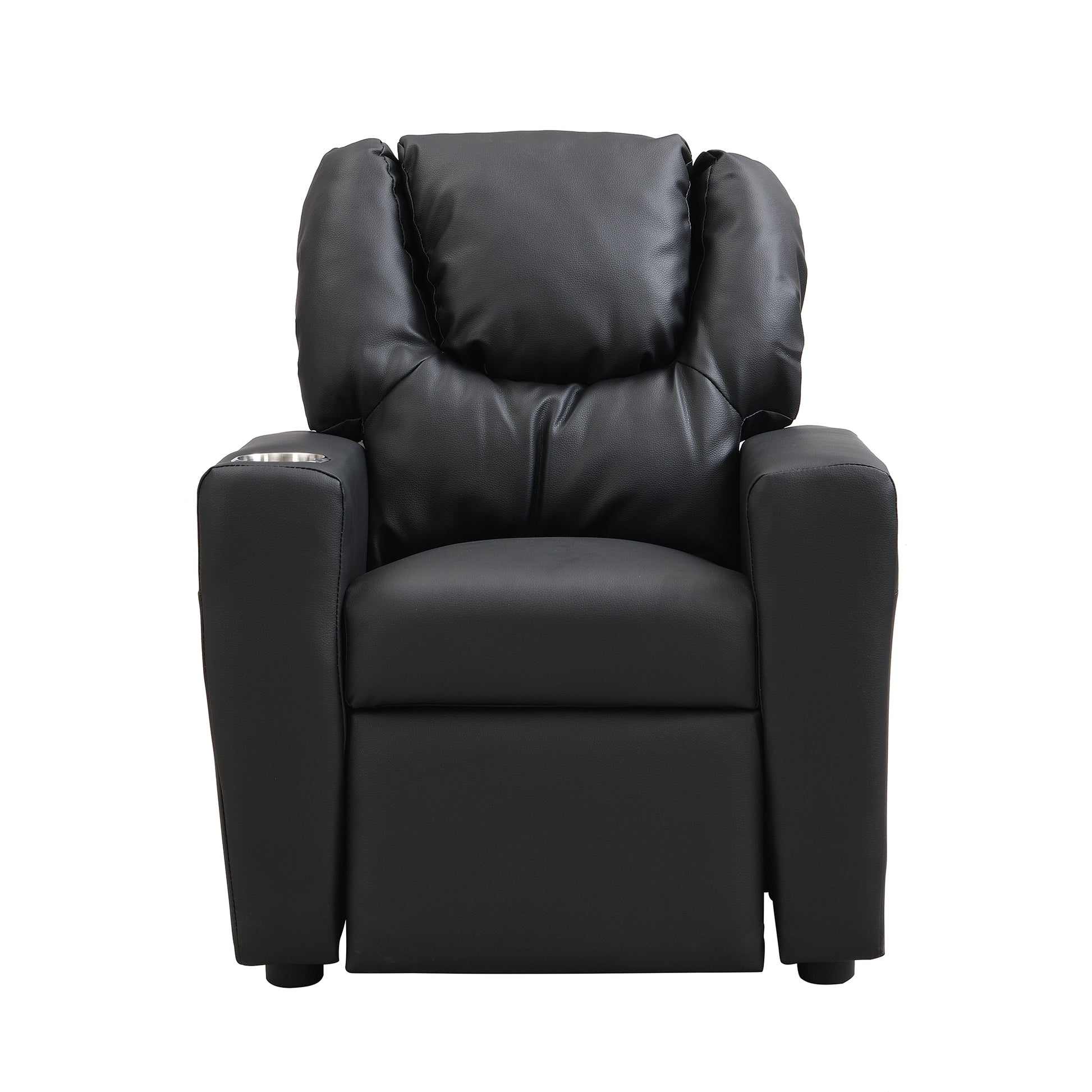 Kids Recliner Chair Black Pvc Black Pvc