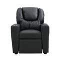 Kids Recliner Chair Black Pvc Black Pvc